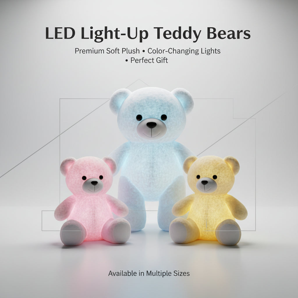 LED Light-Up Teddy Bear Plush